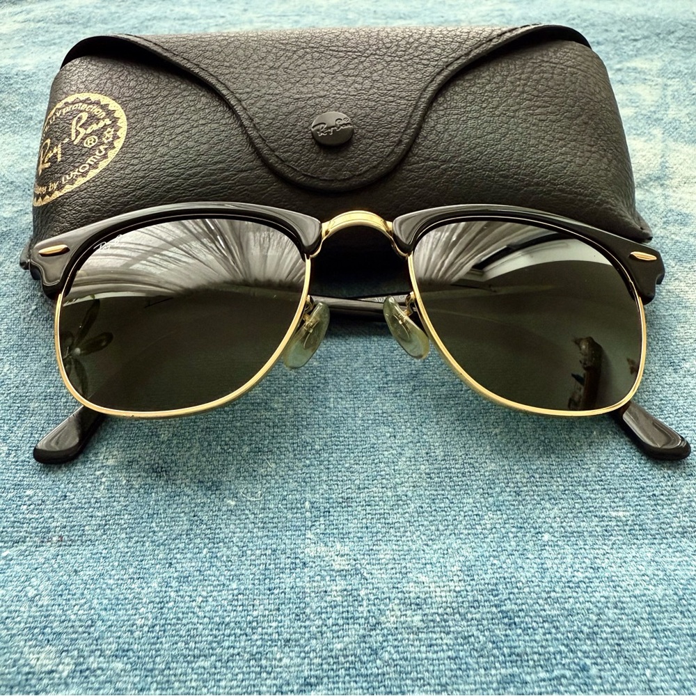 Ray-Ban Black and Gold Sunglasses